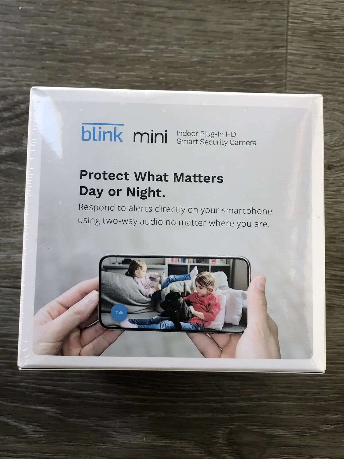 Blink Mini Compact indoor plug-in smart security camera, 1080 HD Video, Night Vision