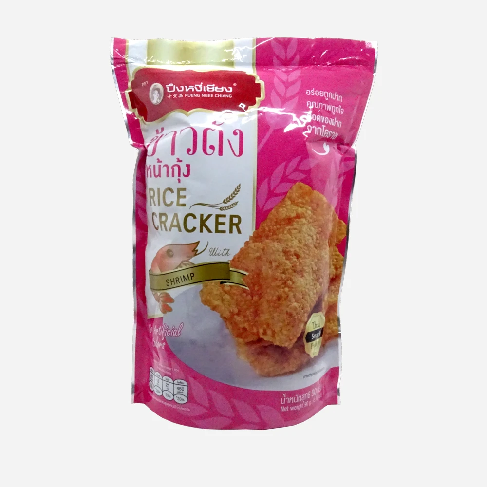 PUNG NGEE SHAING рисовый вздутый креветки снэк оригинальный вкус 90 г в упаковке