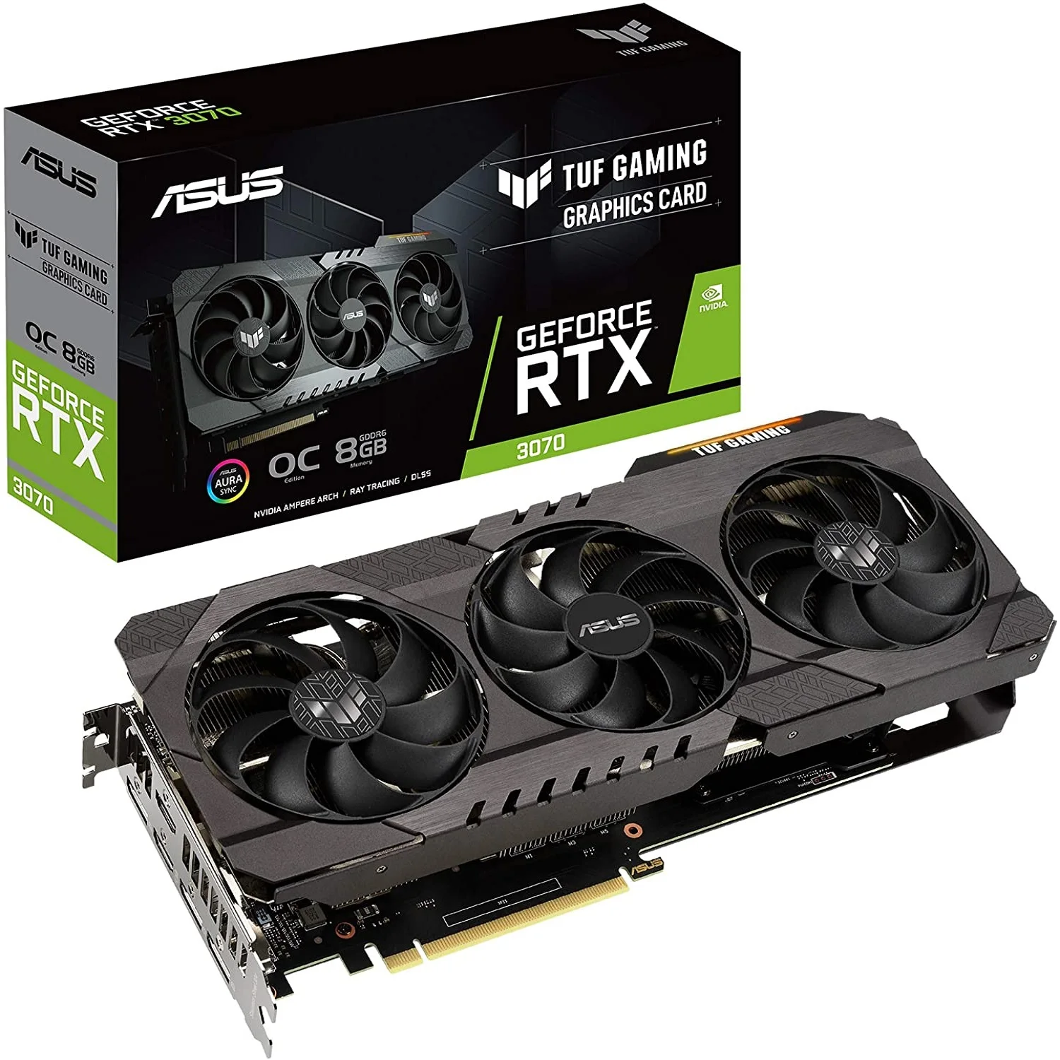 
 Купите 5 и получите 2 бесплатно TUF Gaming NVIDIA GeForce RTX 3070 OC Edition графическая карта PCIe 4,0 8 ГБ GDDR6 DisplayPort 1.4a Dual Ball Fan B  