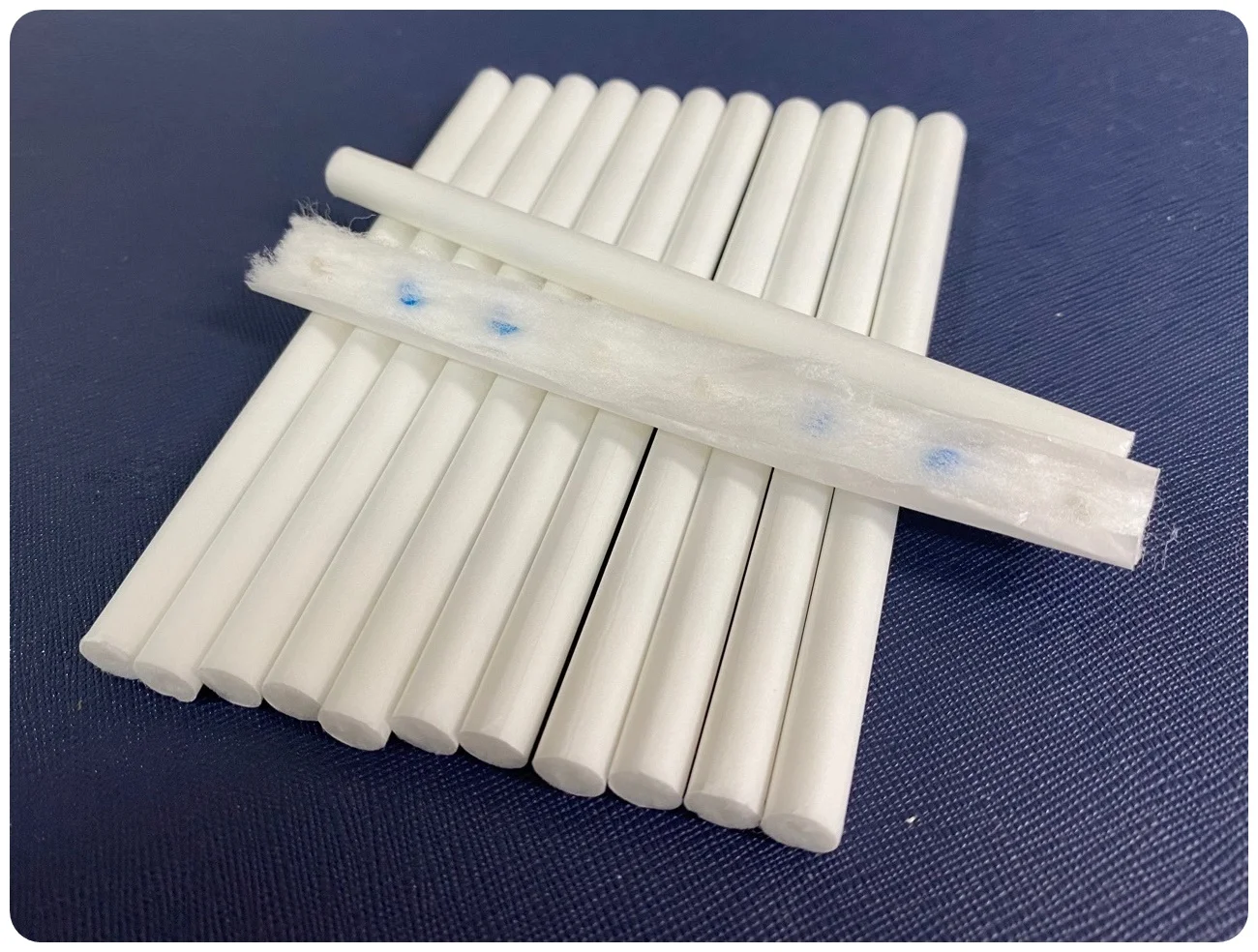 96mm-132mm menthol mono cellulose acetate tow ball capsule click cigarette smoke filter rods for Korea bohem cigarette