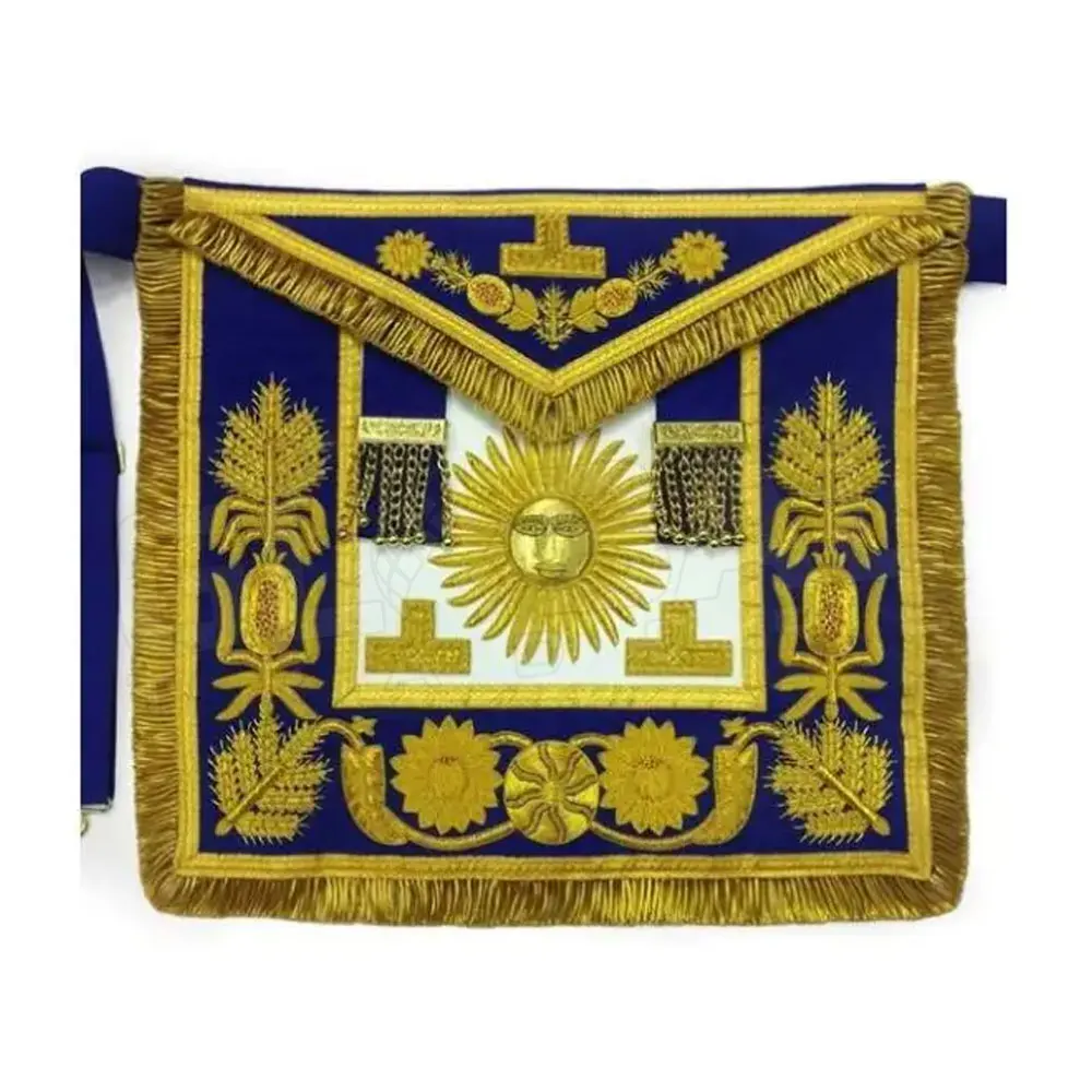 Masonic Grand Lodge Past Master Apron Hand Embroidery Bullion