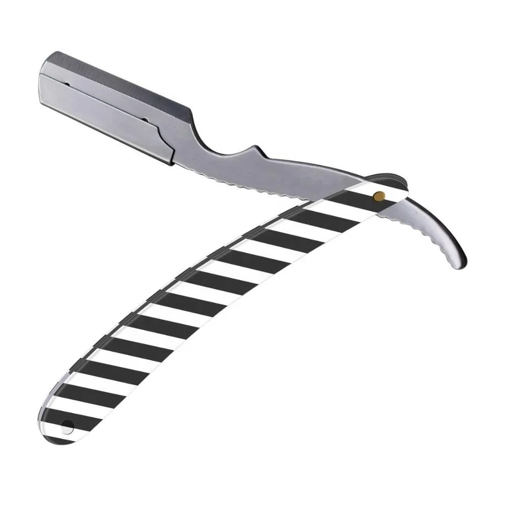 New Design Stainless Steel Straight Single Blade Barber Shaving Razor Private Label Men Shaving With Logo Offer