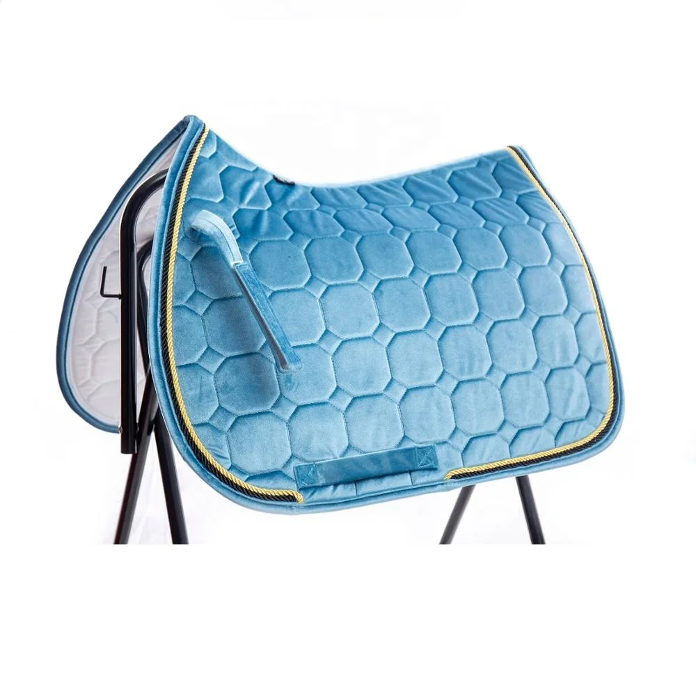 Beautiful satin cloth velvet full saddle pad saddle blanket