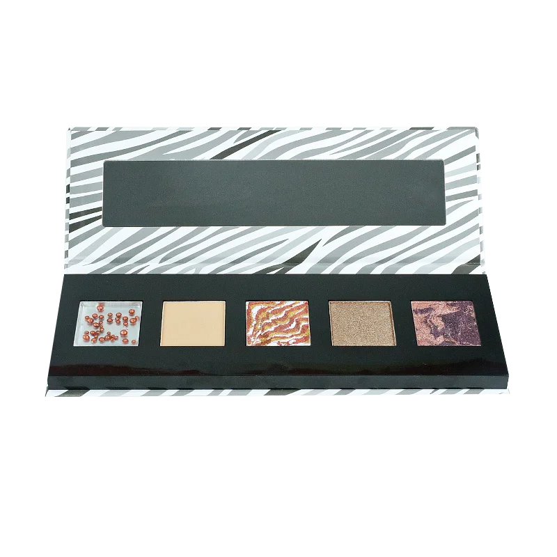 Makeup Eyeshadow Palette With Mirror Widely Use High Pigment 4 Colors Eyeshadow Custom