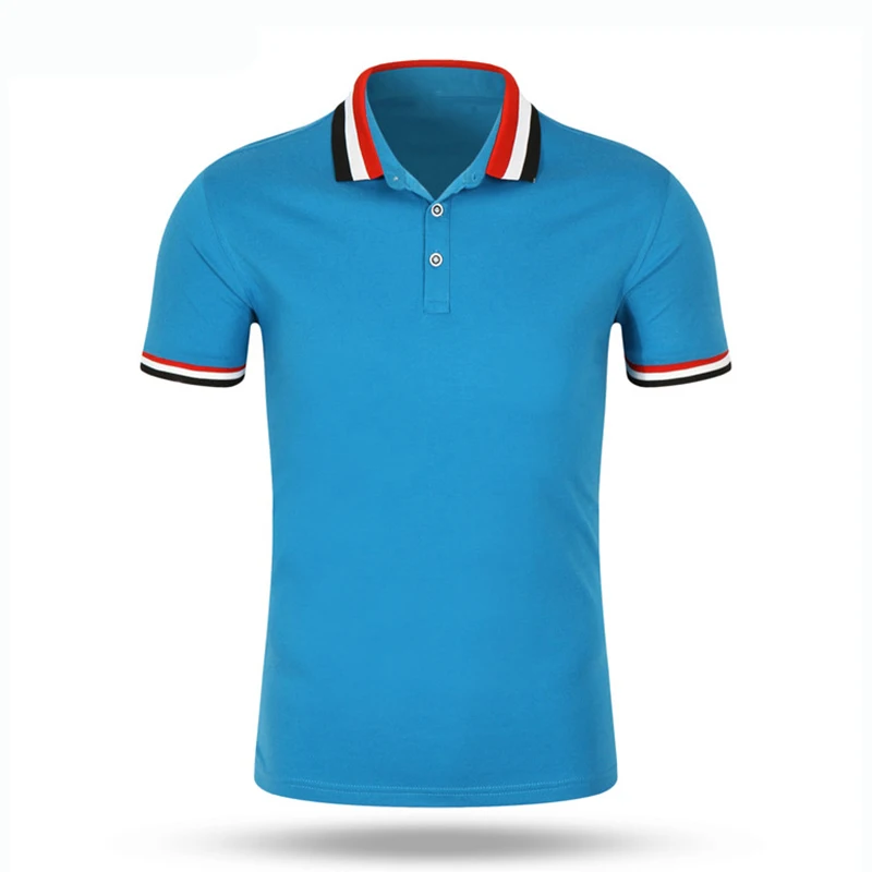 OEM design custom 100% polyester men quick dry plain golf polo t shirts with logo convertible collar Polo T-shirt