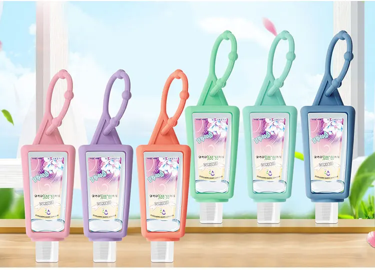 Silicone cartoon design hand 30ml 50ml sanitizer bottle holder