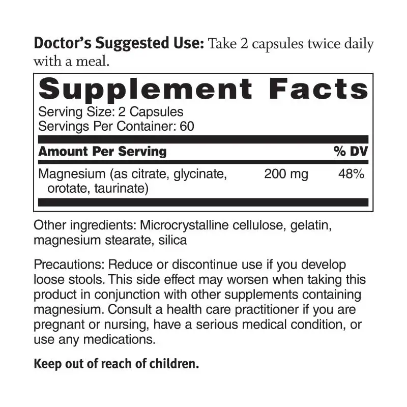 
Dr Sinatras Magnesium Broad Spectrum Complex Supplement For Healthy Blood Pressure And Blood Flow 200 Mg 120 Capsules 