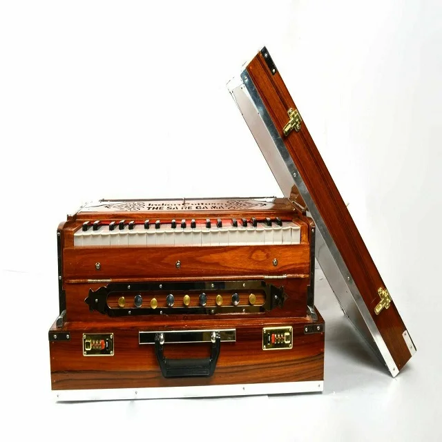 Portable Harmonium High Class Sound 9 Stopper Portable 3.5 Octave Double Reed Baja With Coupler Kapler Bass Male