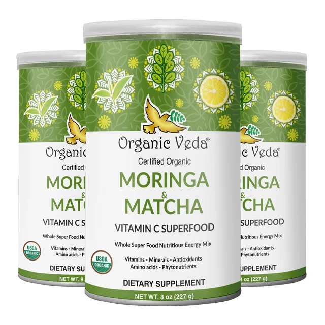 Wholesale Moringa Max Vitamin C potent blend of moringa powder, amla powder, matcha green tea powder and lemon juice powder