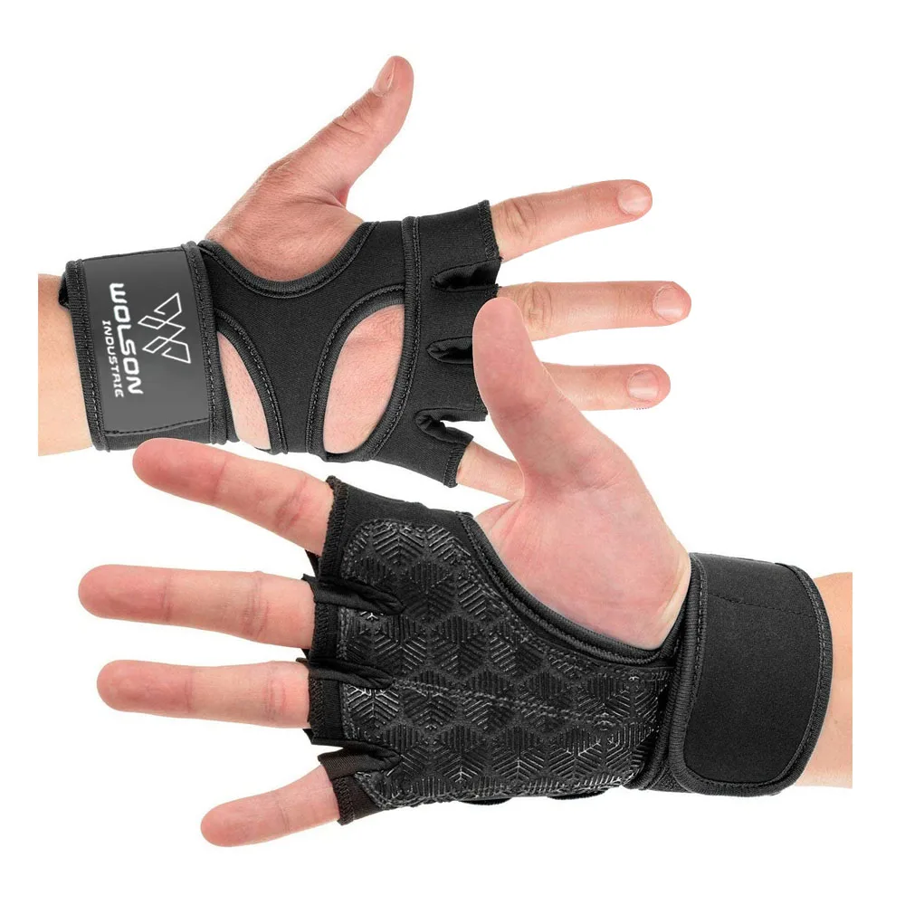 Новые Модные дышащие кожаные спортивные перчатки для тренировок фитнеса тяжелой атлетики боди-строительные тренировки унисекс