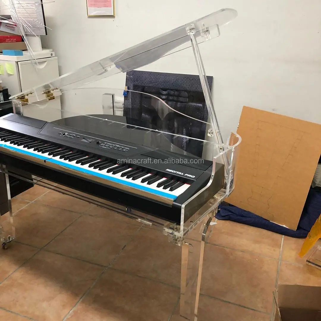  Прозрачное акриловое фортепиано Амина Craft с акриловым BenchHot sale products