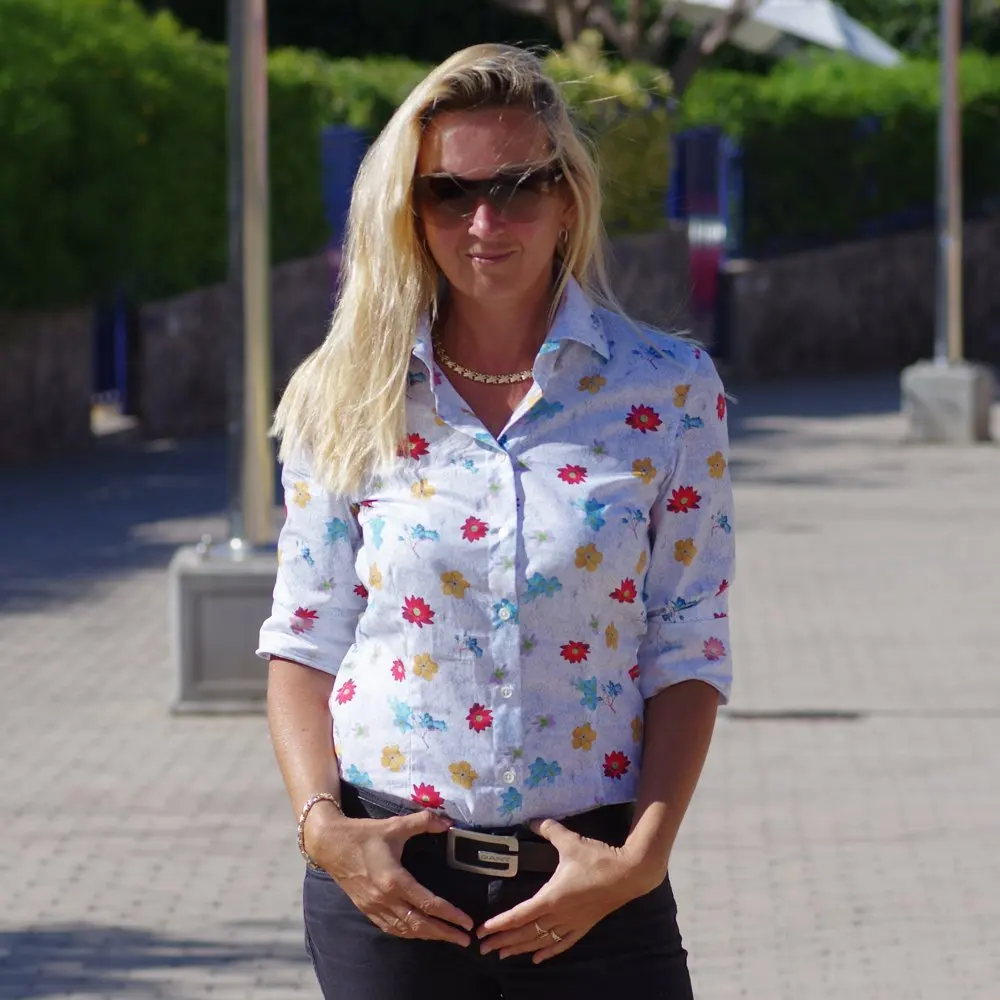 Wholesale ladies dress shirt with custom logo and design new breathable women dress shirt