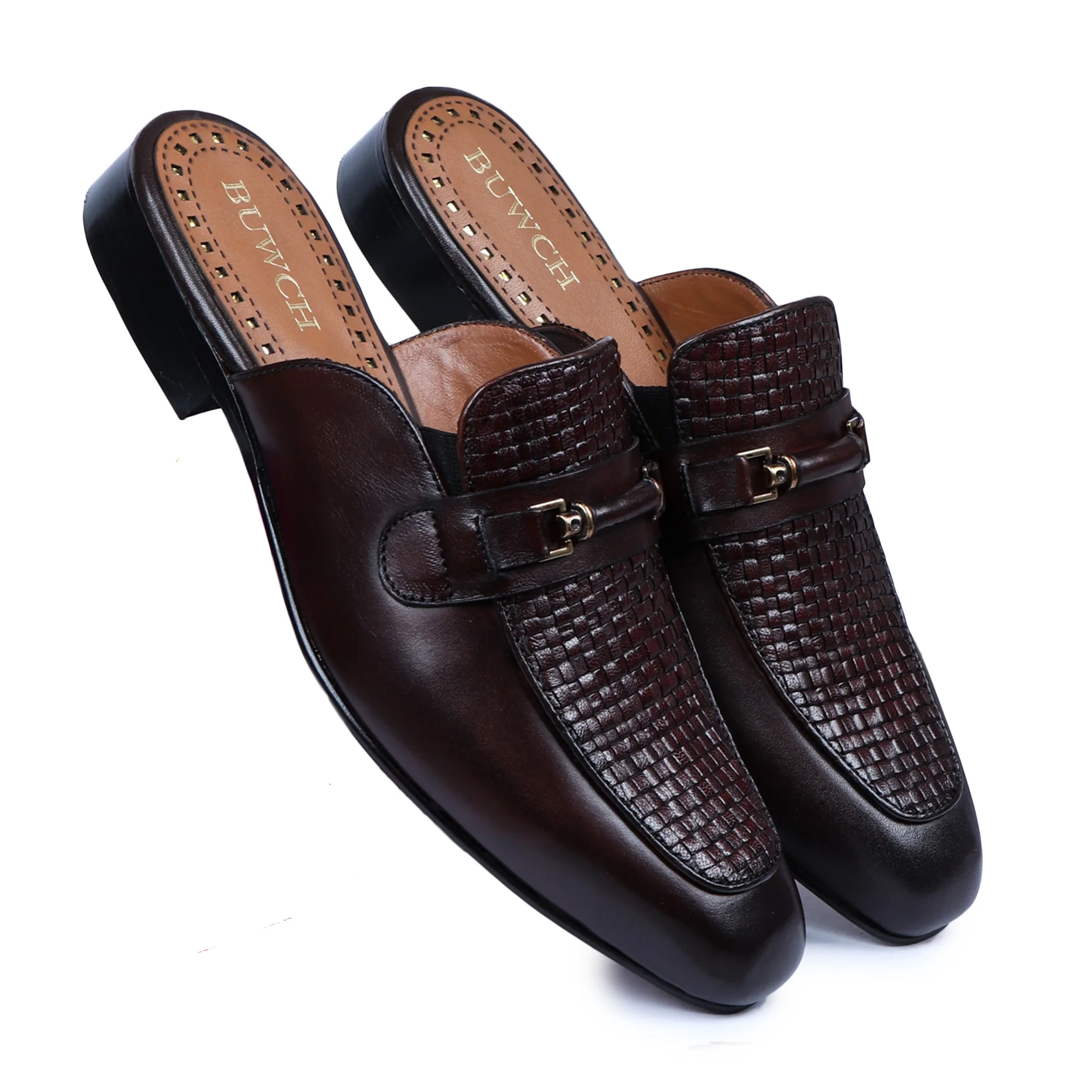 
Мужские шлепанцы без застежки, коричневые сандалии из натуральной кожи, повседневные, для офиса, работы, улицы, пляжа, индивидуальный пошив, 100% 