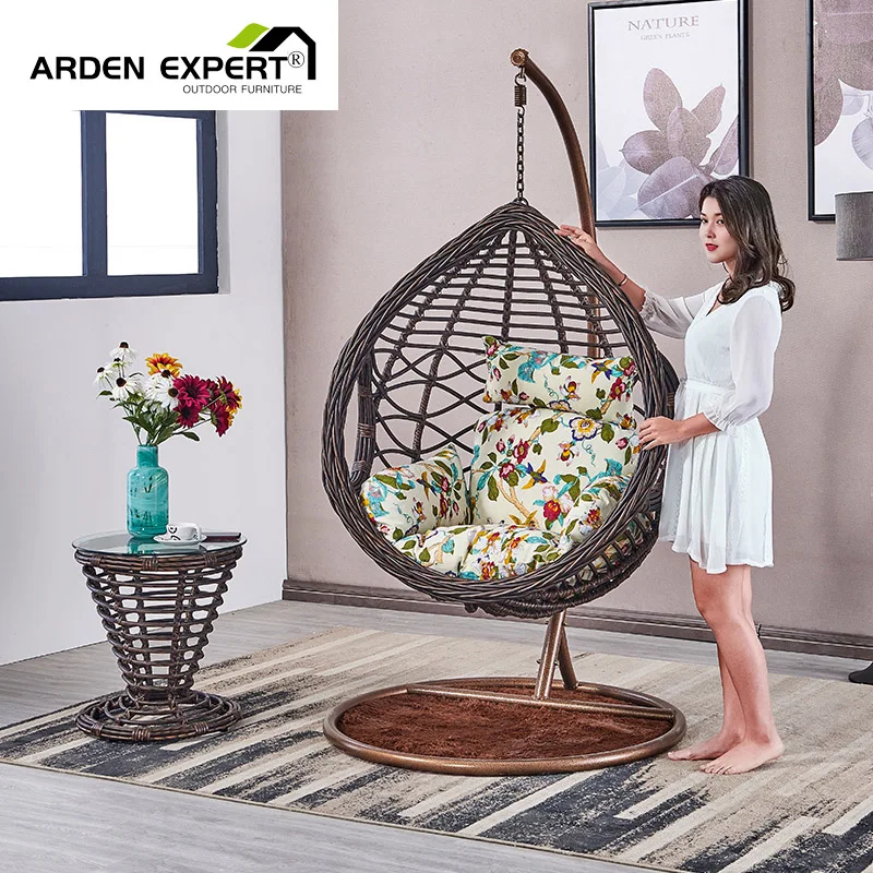 Arden Expert Garden PE Rattan Wicker Egg Chair Swings Hanging Chairs