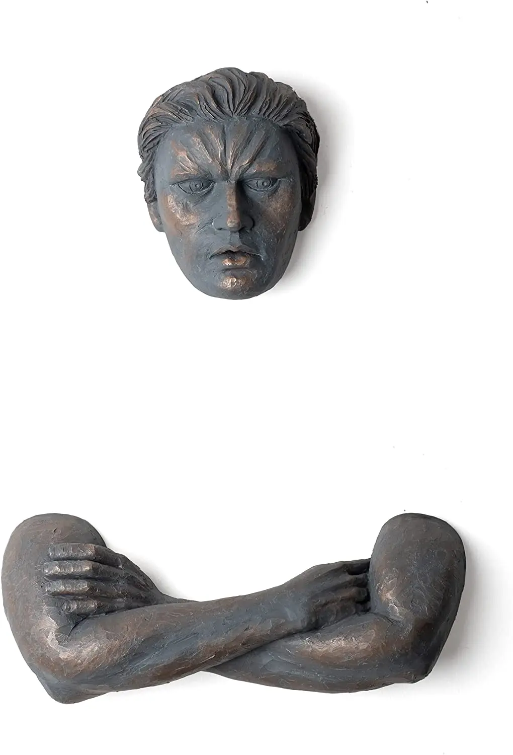 Through Wall Figure Sculpture Resin,Pendant Statue Living Room Decor