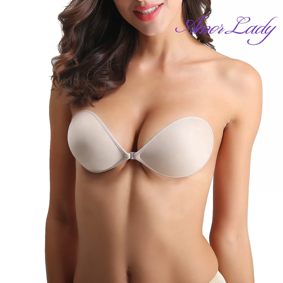Invisible breast Lift up Silicone Strapless bra Backless Adhesive bra