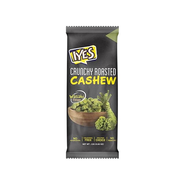 
Premium Quality Cashew Nuts Roasted Coated Snack Iyes 23 gr Wasabi Flavor 
