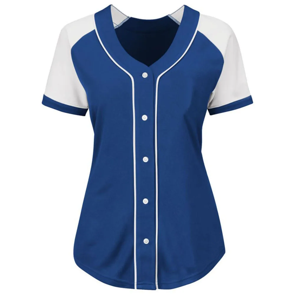 Fast Delivery Customized Printing Baseball Plain Shirts Blue Baseball Youth Sublimation Baseball Jersey