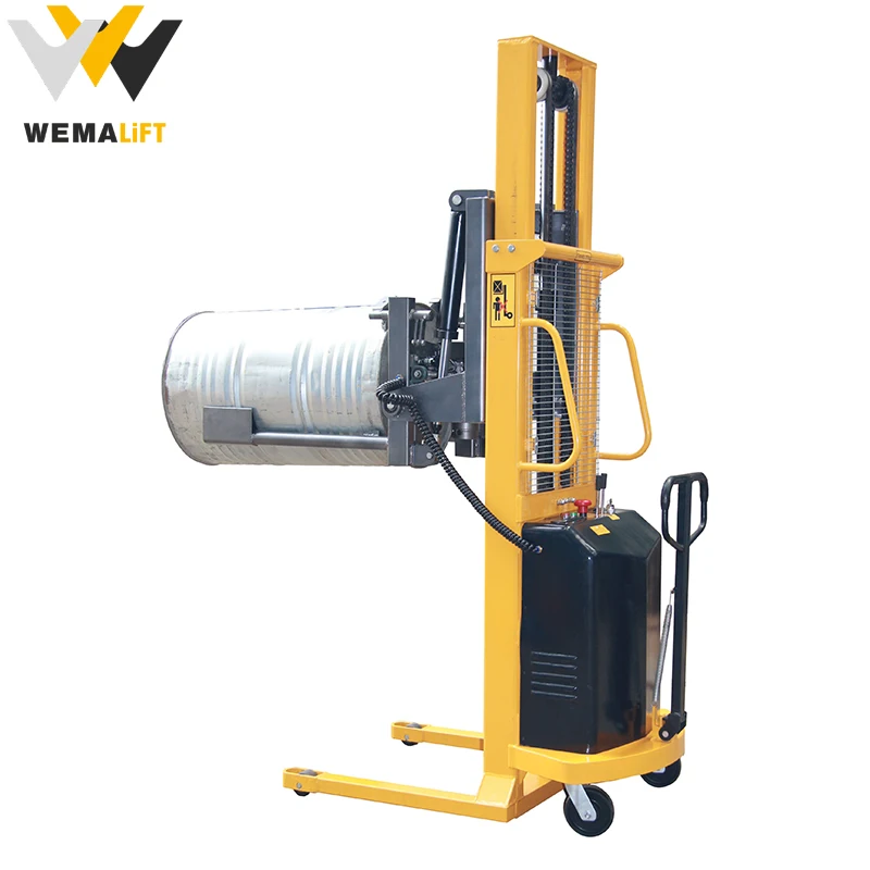 350/450/520KG Semi Electric Hydraulic Oil Drum Lifter Oil Carrier Drum Rotate Lifter