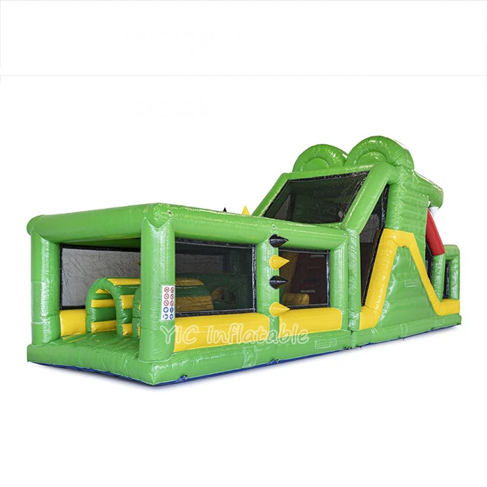 Wholesale kids High Quality Inflatable Combo Bouncer Inflatable Castle Cheap Modular Obstacle Course Crocodile with slide