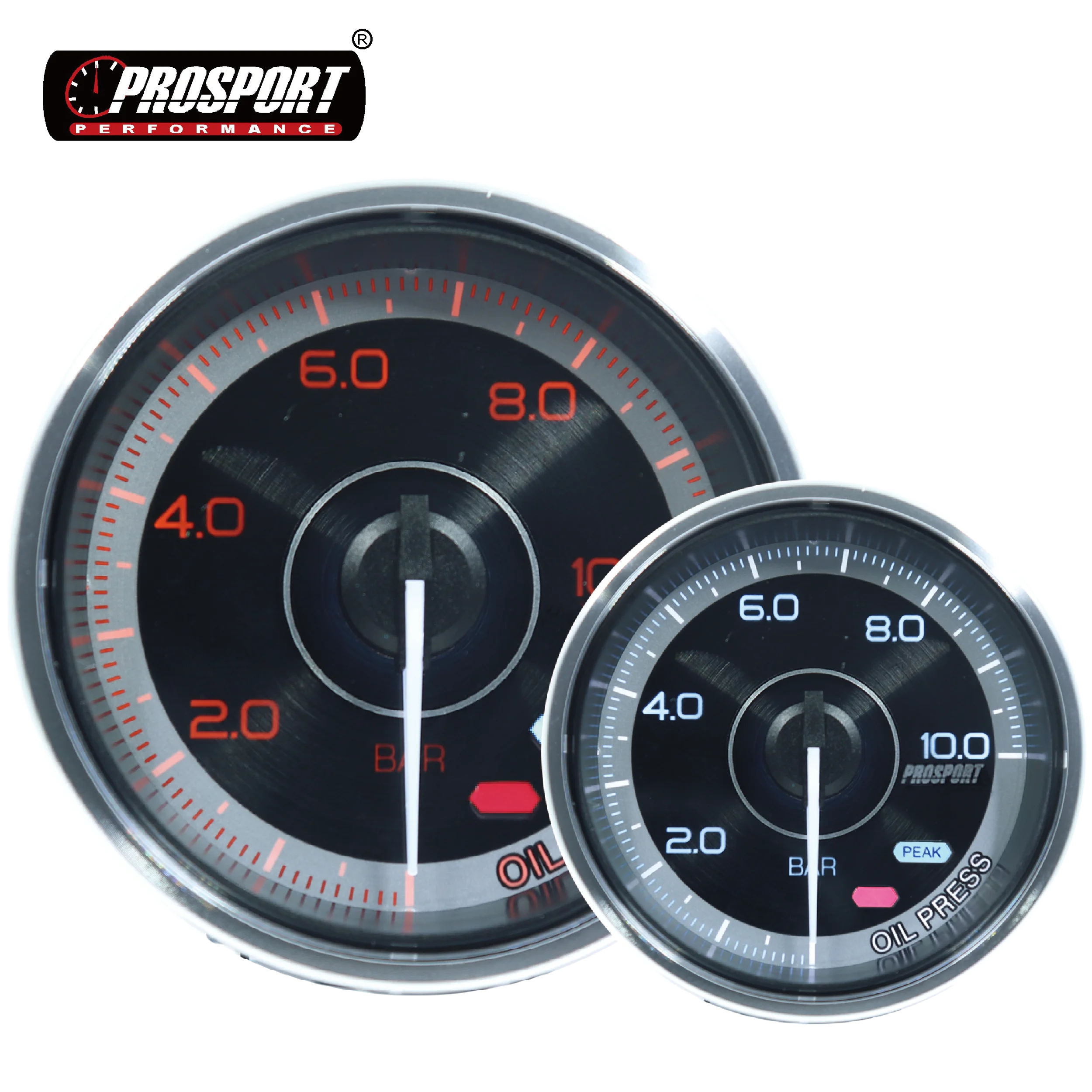 52 мм Электрический черный Циферблат двухцветный светодиодный Масляный Пресс для автомобиля