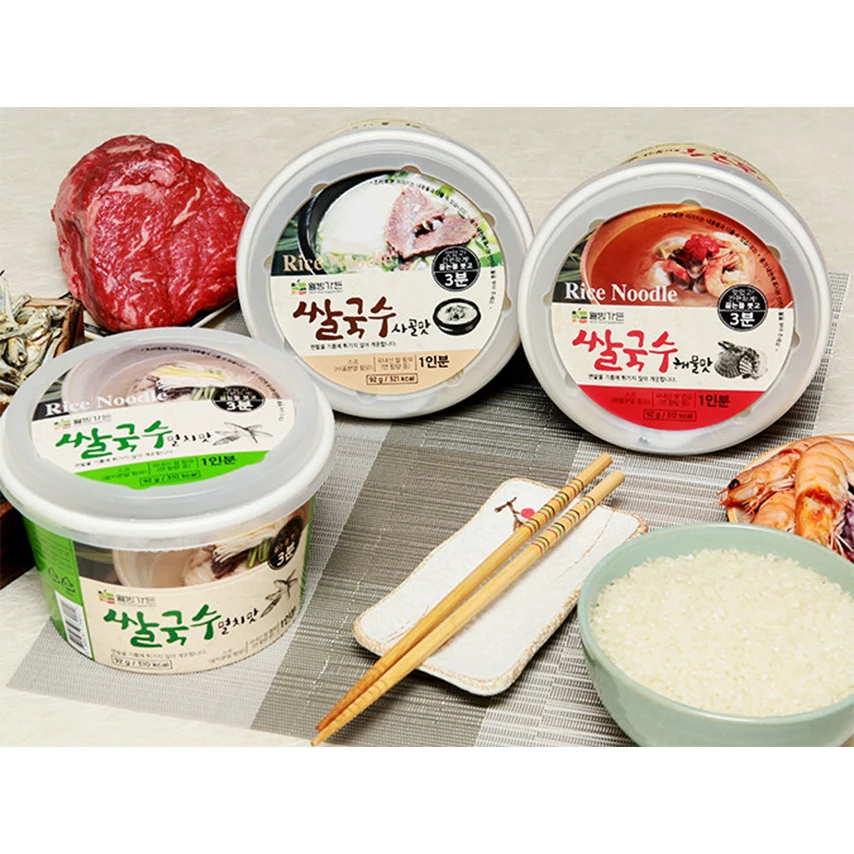 Korean Delicious Low Calories Spicy Seafood Tasty Rice Cup Noodle Made in Korea