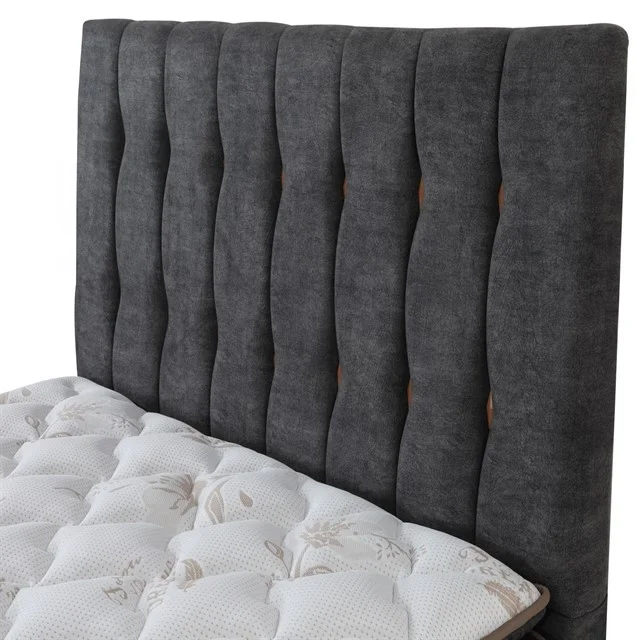 Upholstered Bed Luxury Modern Single Twin Double King Super Size Wood Storage Beds Base