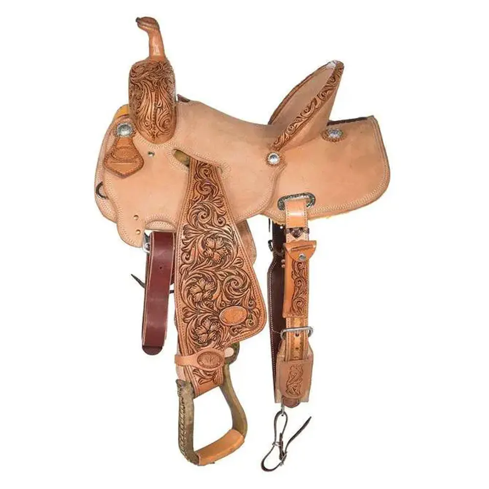 Custom Made New style western horse riding equipment saddle horse racing saddles treeless western horse saddle