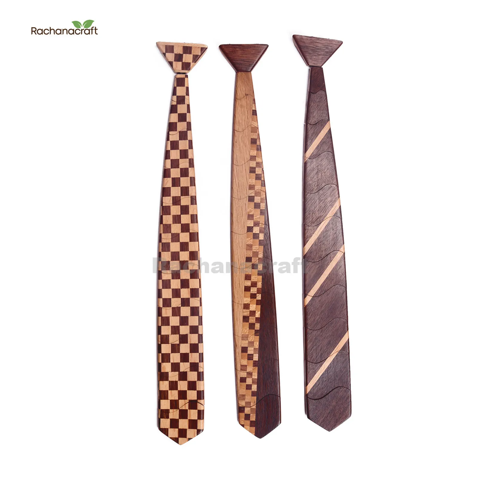 Hand Crafted Classic Wooden Tie Dark Boxes Stripes Wedding Neck Tie Gift For Men Fathers Day Husband Brother