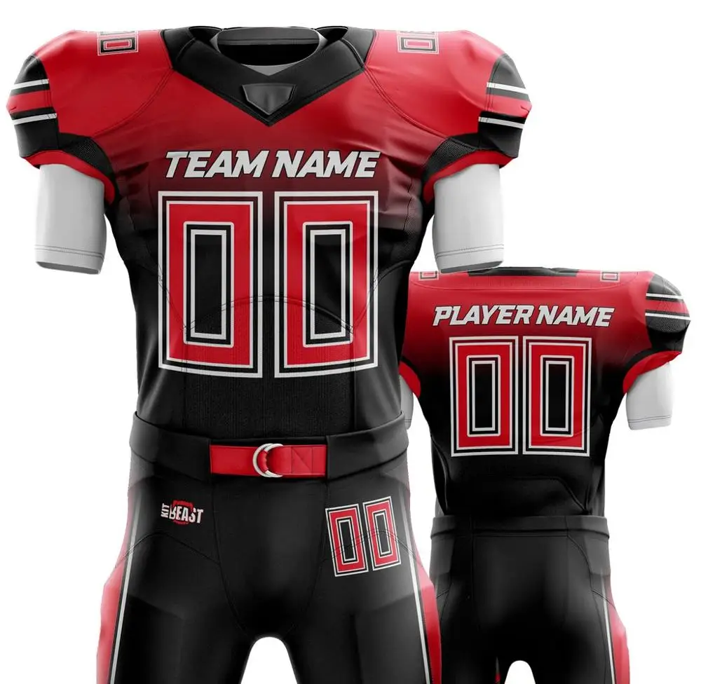 Fully Custom Football Jerseys & Matching Pant adult American Uniform/Youth Club 100% Polyester American Football Uniforms