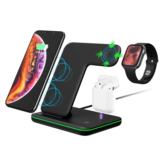 UUTEK Z5 10W новый продукт 3 в 1 беспроводной мобильный телефон зарядное устройство станция