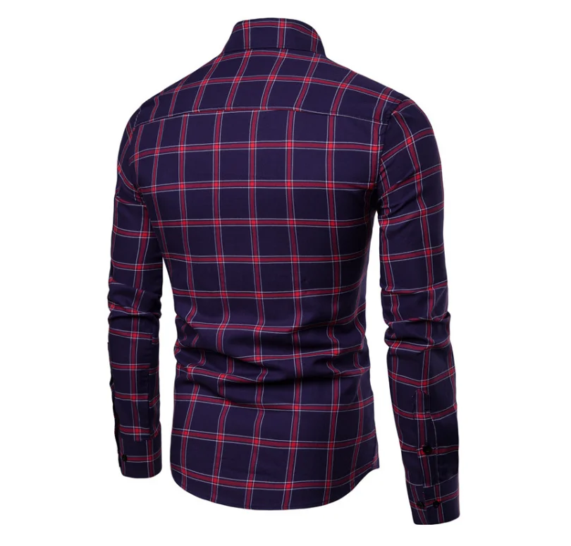 Пак от производителя сделано осень оранжевого и черного цветов в клетку с длинным рукавом 100% из чистого хлопка поплин фланелевые рубашки для мужчин