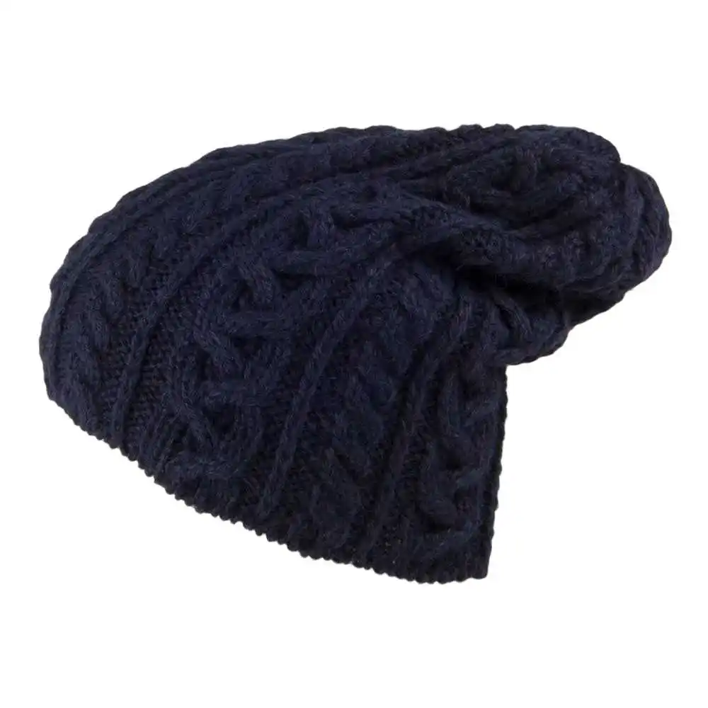 Top Quality Winter Wear Warm Branded Beanie Caps For Men In Blue Color Casual Wear Winter Caps