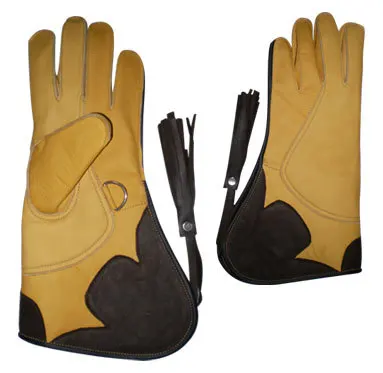 Suede Leather Falconry Gloves /2 Layers Nubuck Leather Gloves /Ultimate Falconry Glove