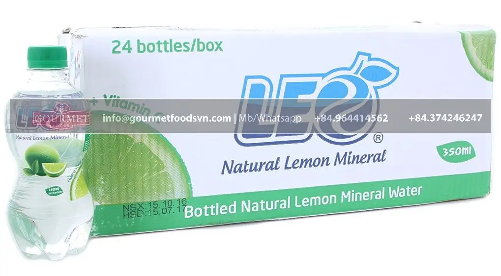 Газированная минеральная вода LEO со вкусом лимона 350 мл