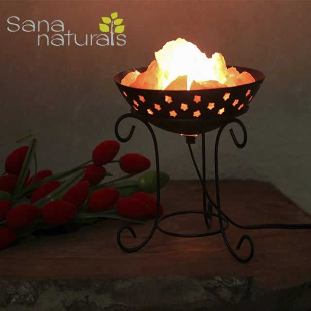  Железная корзина для натуральных кусочков гималайской соли/натуральная скальная соль в железной корзине под заказ