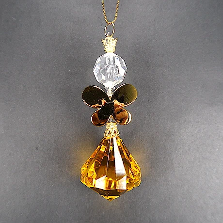 Christmas/New Year Decoration Clear/Blue Acrylic Angel Ornament