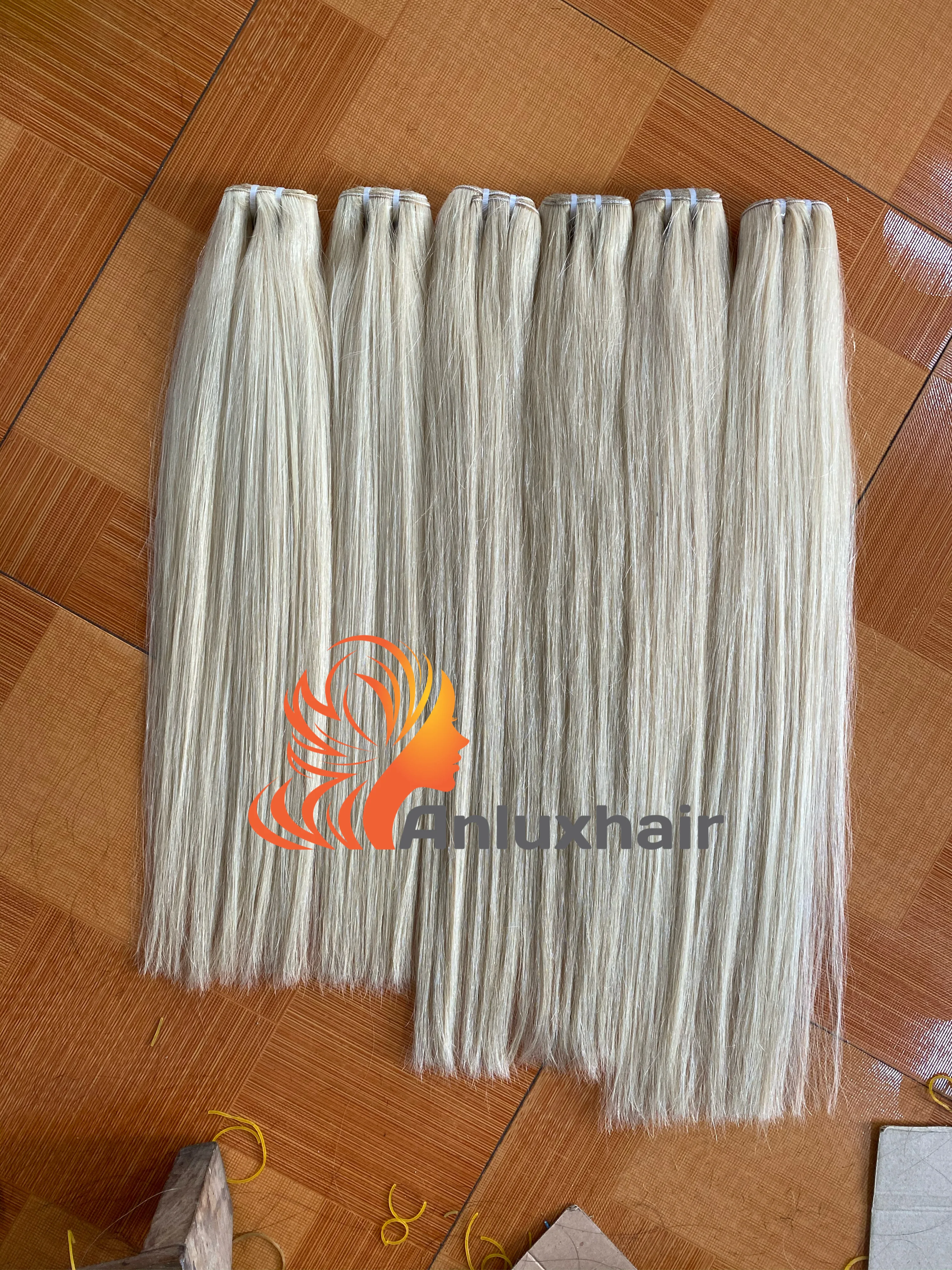HOT DEAL 100% human hair bone straight color hair blonde