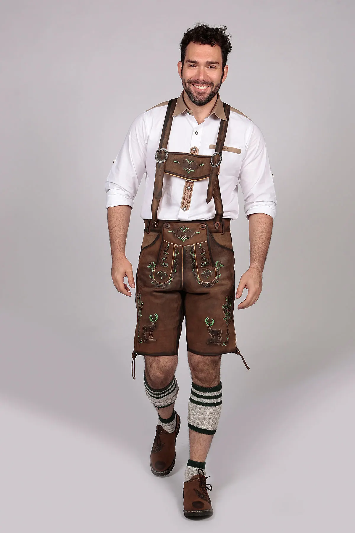  Оригинальные новые немецкие подтяжки Lederhosen из натуральной кожи с Баварским октоберфестом и подходящими подтяжками Короткие традиционные штаны