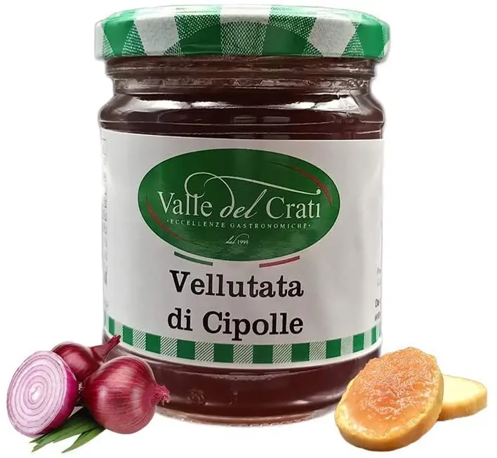 Genuine Italian Top Quality Onions Cream| Calabrian Red Onions Cream Tropea Onions from Calabrian tradition| Jar 230 gr
