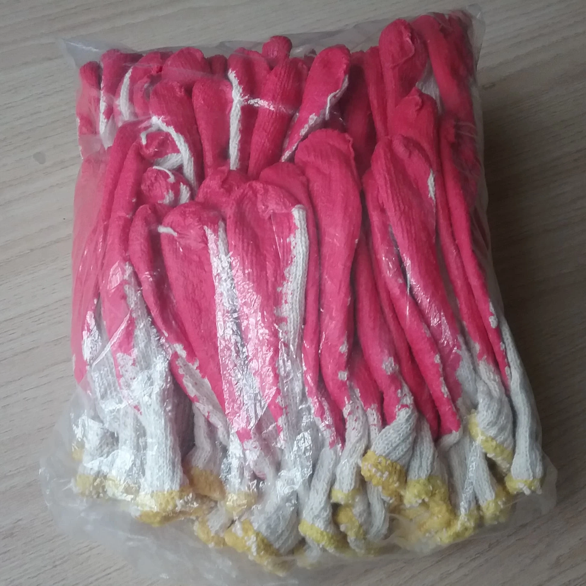 Knitted Cotton Gloves with Natural Latex Coating