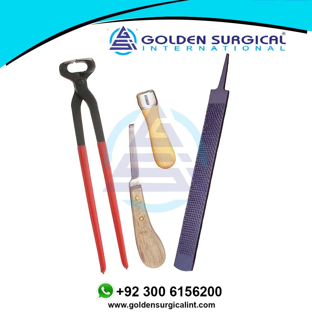 Farrier Hoof Trim Kit 4 Piece tools for Horse Hoof Care tools Cattle Bull Horse Hoof Trimming