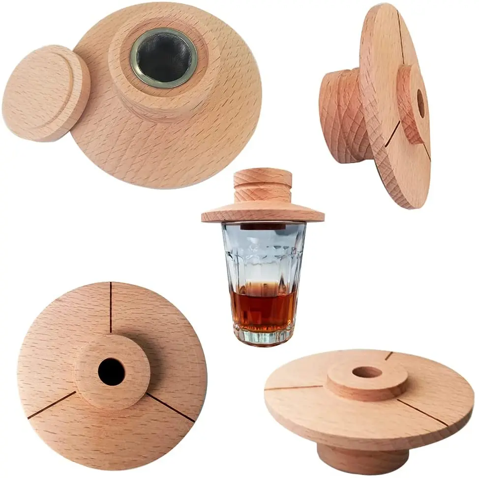 Cocktail Smoker top with Wood Chips Old Fashioned Cold Smoker for Cocktail, Whiskey, Wine, Bourbon , Cheese, Meat and More, Cock