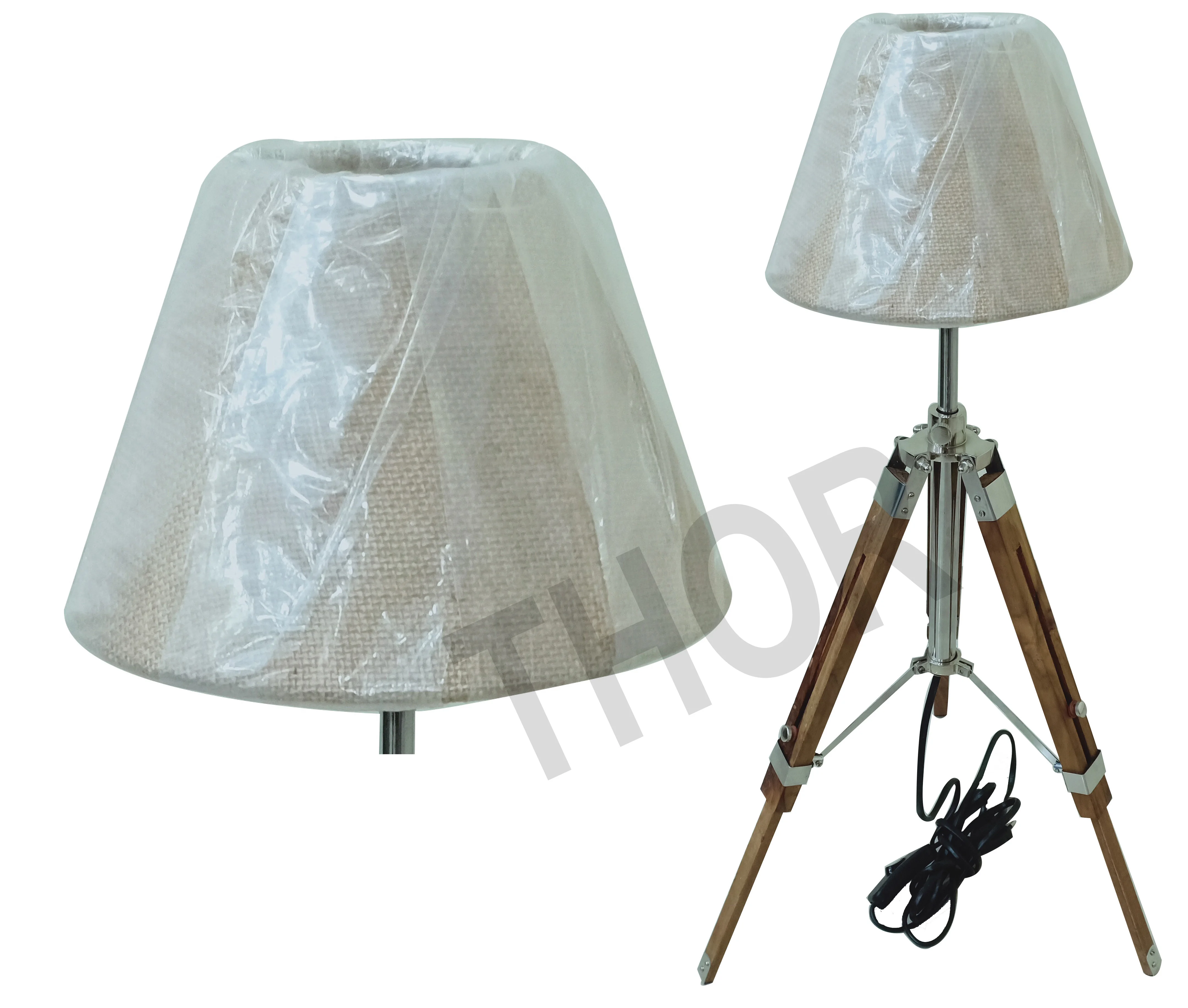Wood Tripod Table  Lamp  Design Living Room Bedroom Study Room and Office Home Decoration Lightings