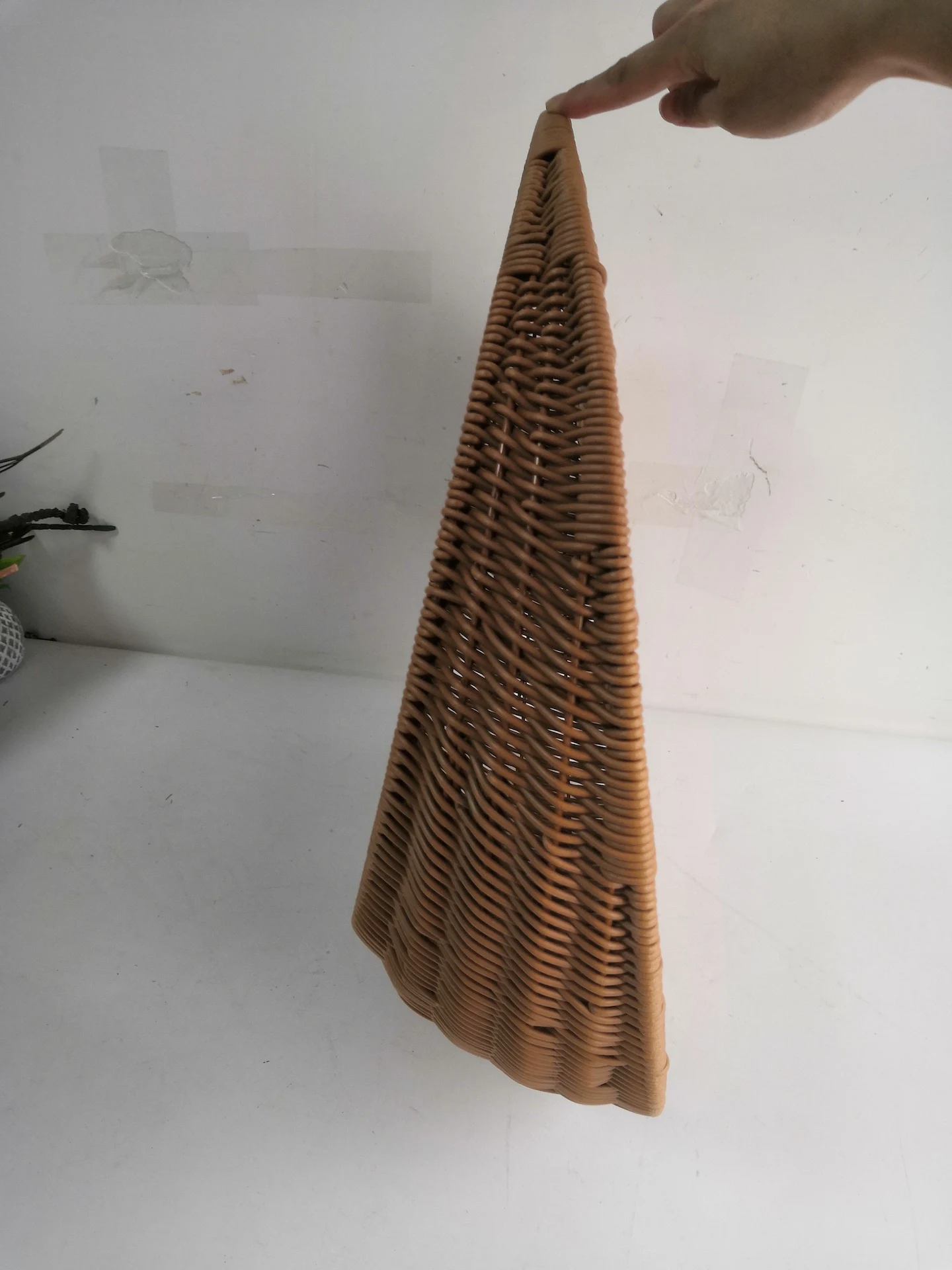 Rattan Handmade Fancy Chinese Supplier Natural Decorations Flower Hanging Basket