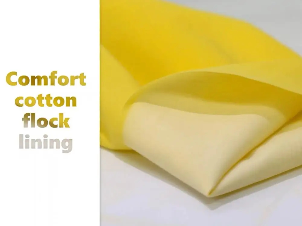 Kitchen gloves Malaysia factory yellow household gloves cotton lined for sweaty hand kitchen utensils washing house cleaning