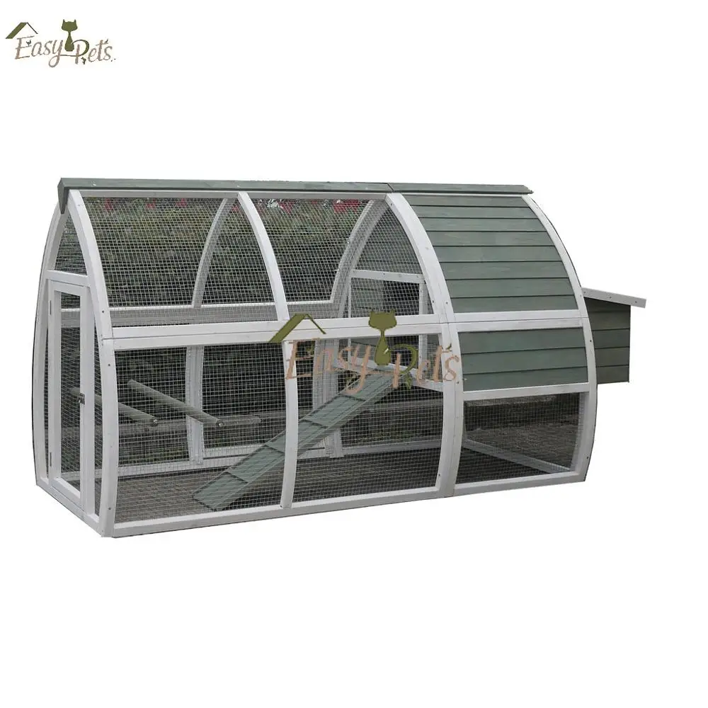 Movable Portable New design large run waterproof wooden commercial chicken houses hen coop
