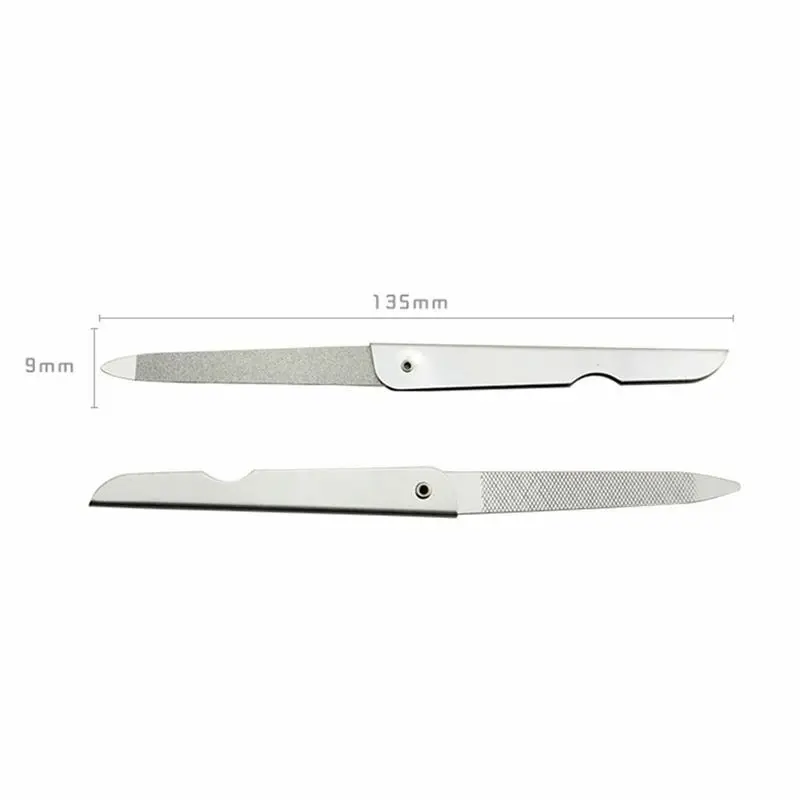 Пилка для ногтей металлическая складная шлифовальная профессиональная нержавеющая сталь инструменты маникюра и педикюра