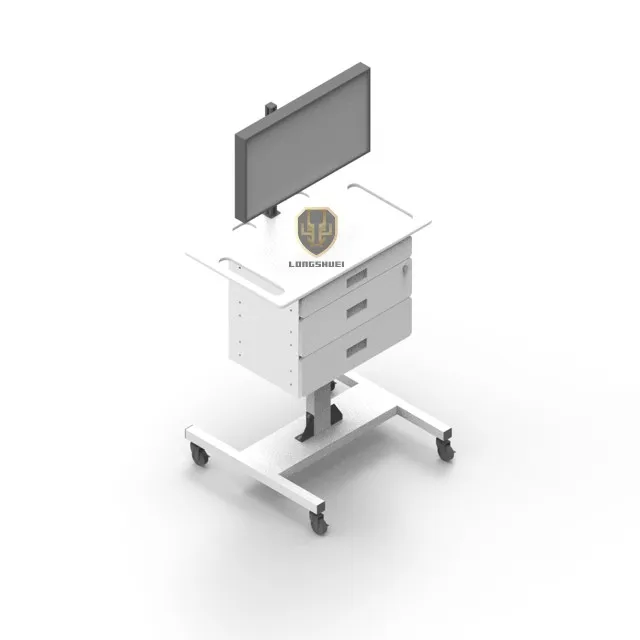 Computer Laptop Tablet Ultrasound ECG Syringe Pump Infusion Pump Mobile Medical Trolley Roll Stand Carts