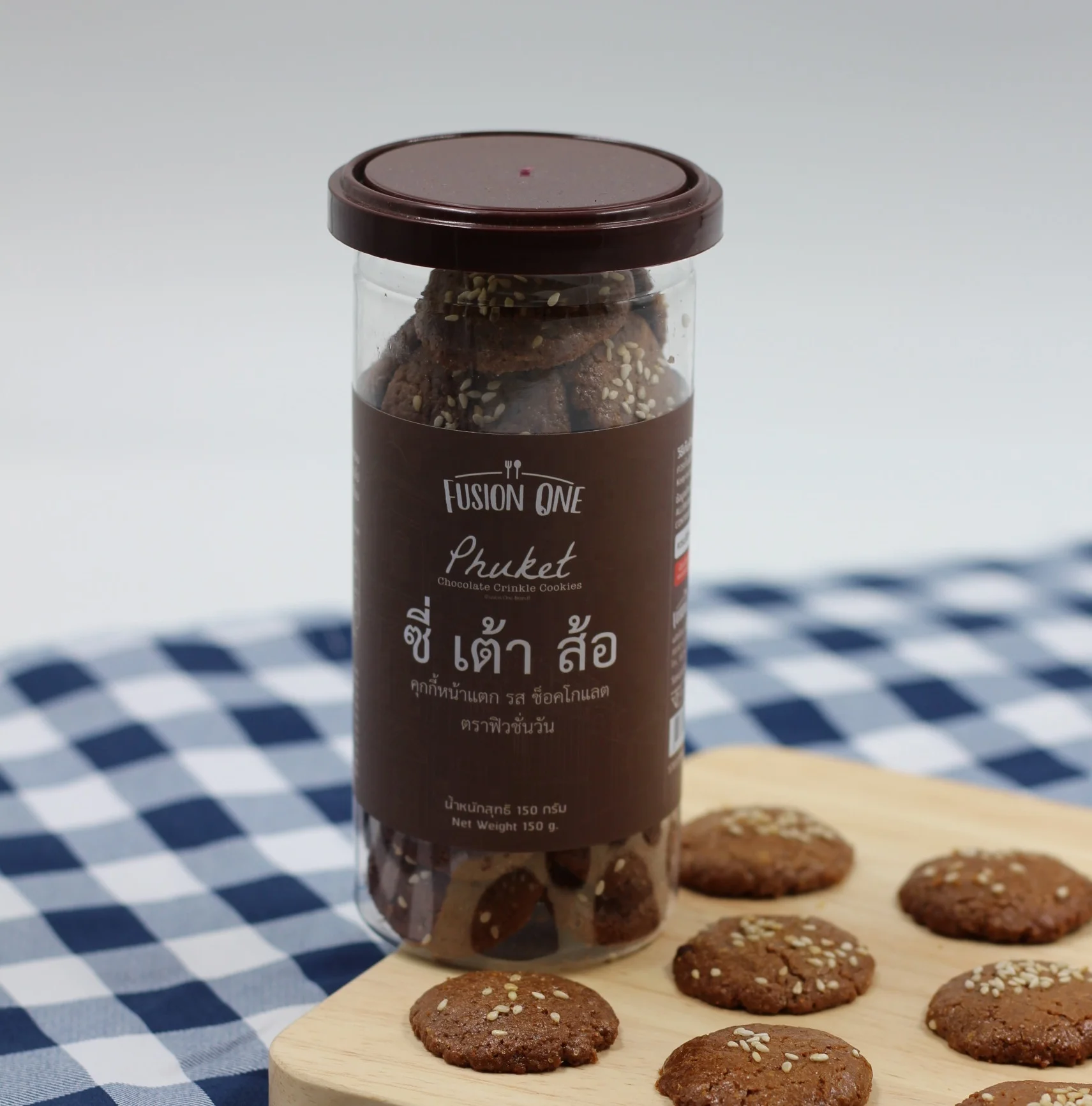 Печенье премиум-класса на Пхукете с шоколадным вкусом, 150 г, Fusion One, легкая и вкусная закуска из таиланда для послеобеденного чая